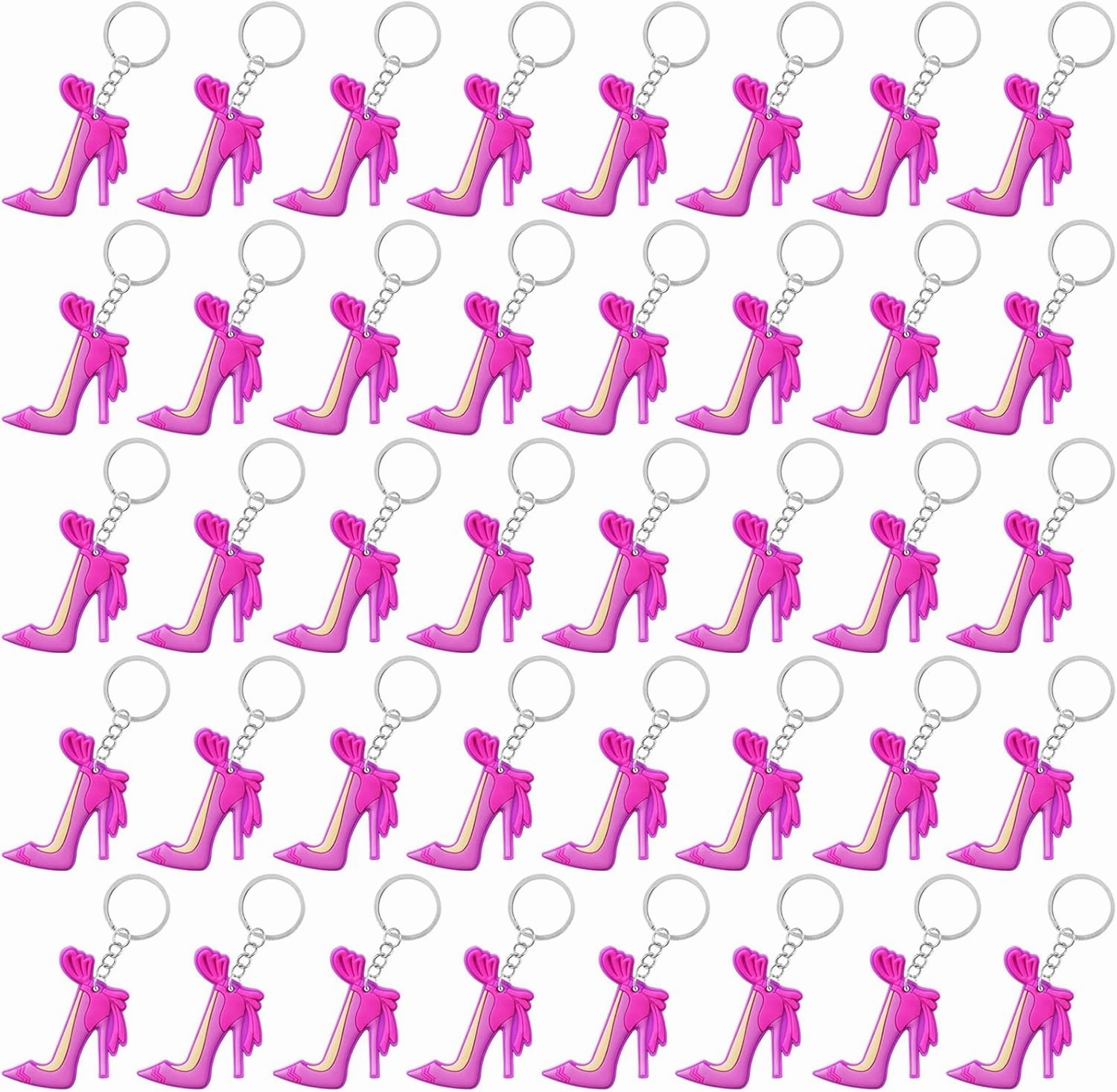 CiciBear 40 Pack Pink High Heel Party Decorations for Baby Shower, Kids Birthday, Girls Makeup Party, Bachelor, Engagement,Wedding,Bridal Shower, Gender Reveal