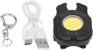 COB Keychain Light, 500LM Pocket Keychain Light Multifunctional COB Light with Bracket Magnet Base USB Charging
