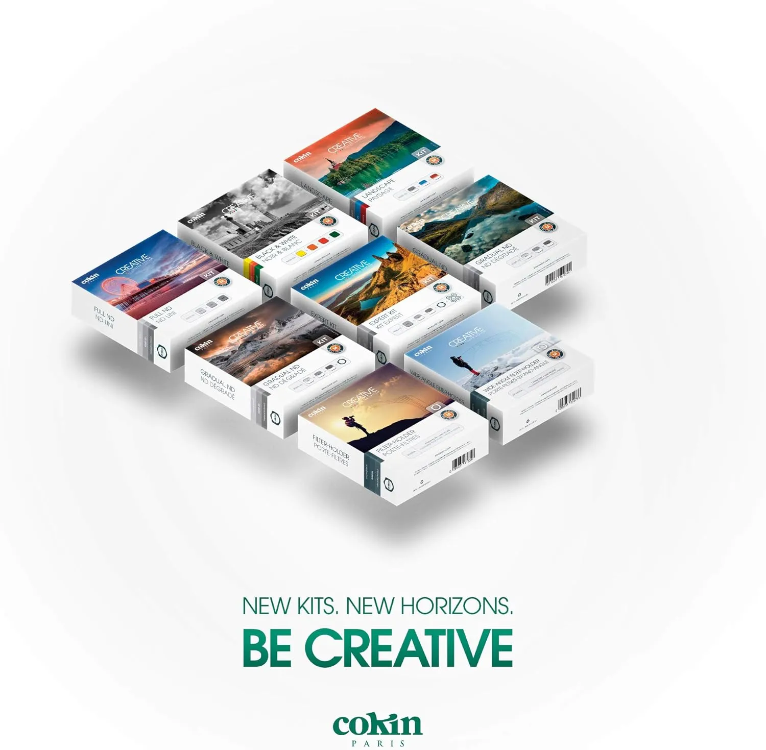 Cokin Square Filter Full ND Creative Kit - Includes ND2 (1-Stop), ND4 (2-Stop), ND8 (3-Stop) for M (P) Series Holder - 84mm X 84mm