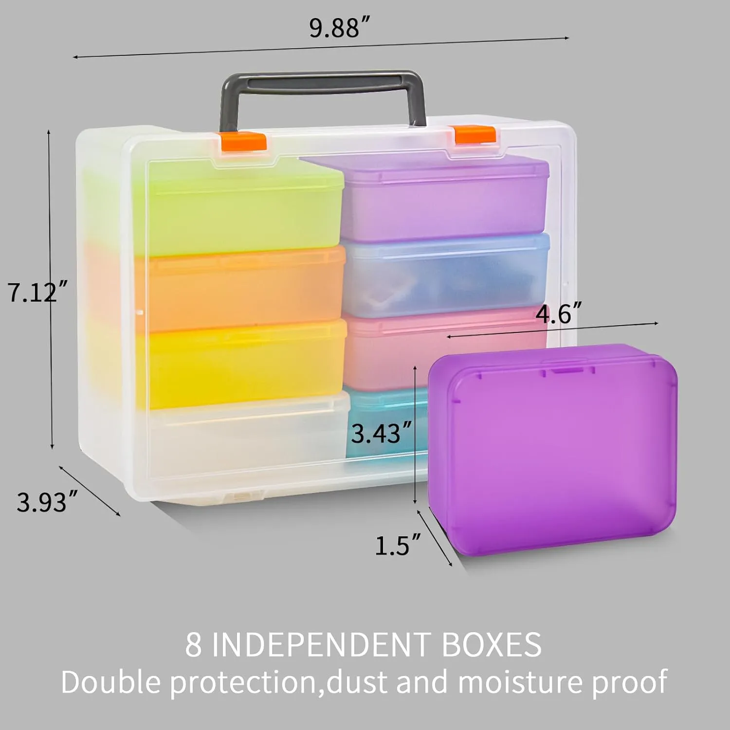 Collector Case Compatible with 5 Surprise Mini Brands Toys Series 1 2 3, 8 Independent Mini Mart Box for Gold Rush Mystery Capsule Real Miniature Collectible Toy (Box Only)
