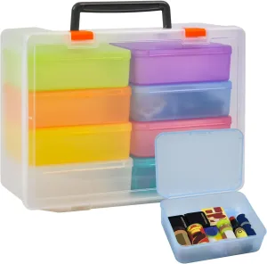 Collector Case Compatible with 5 Surprise Mini Brands Toys Series 1 2 3, 8 Independent Mini Mart Box for Gold Rush Mystery Capsule Real Miniature Collectible Toy (Box Only)