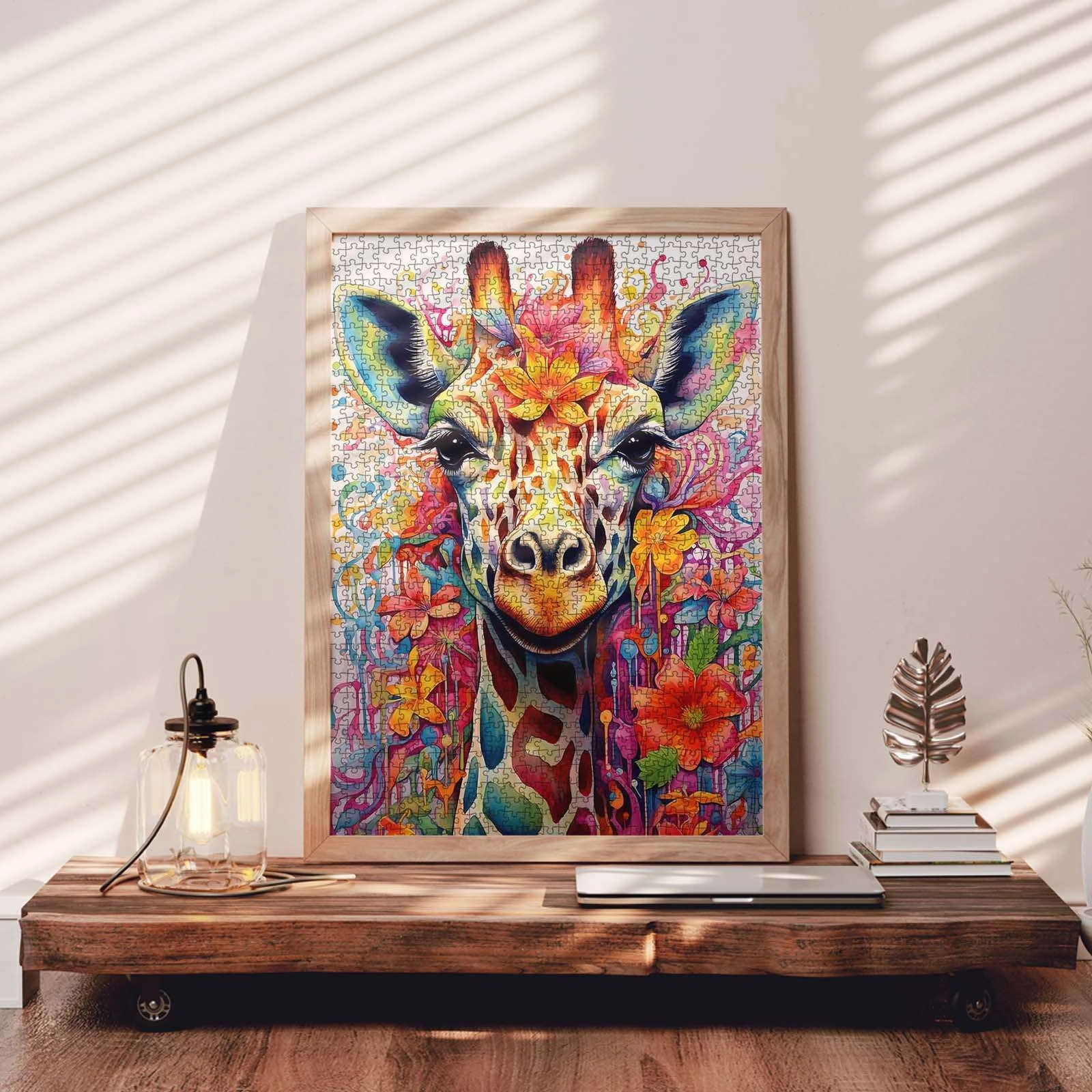 Colorful Giraffe Animal Jigsaw Puzzle