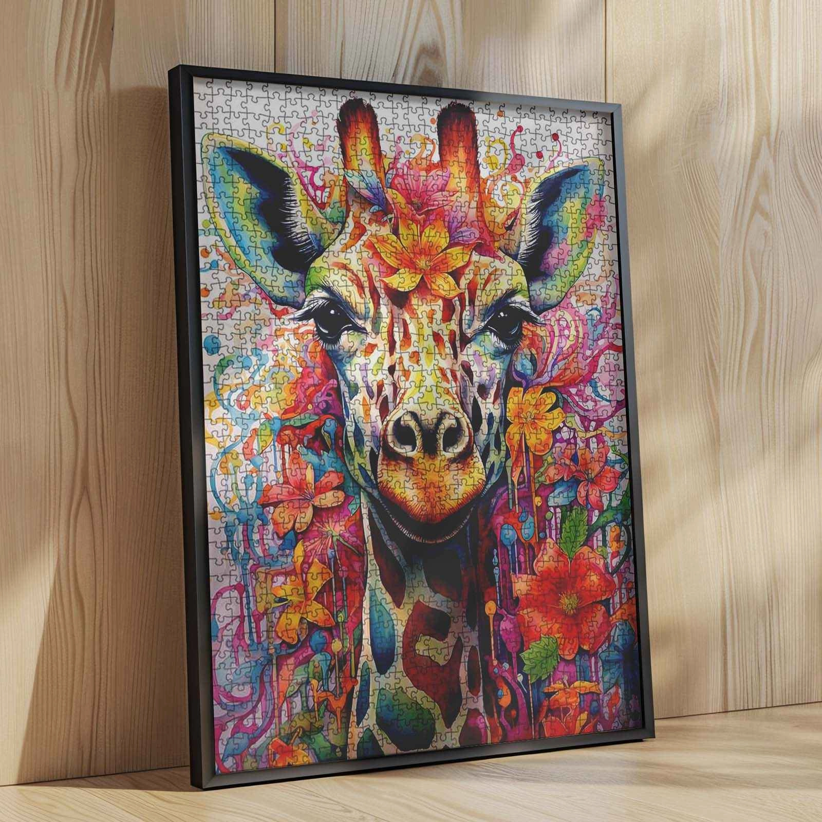 Colorful Giraffe Animal Jigsaw Puzzle