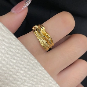 concave and convex pattern creative ring JLTR0535