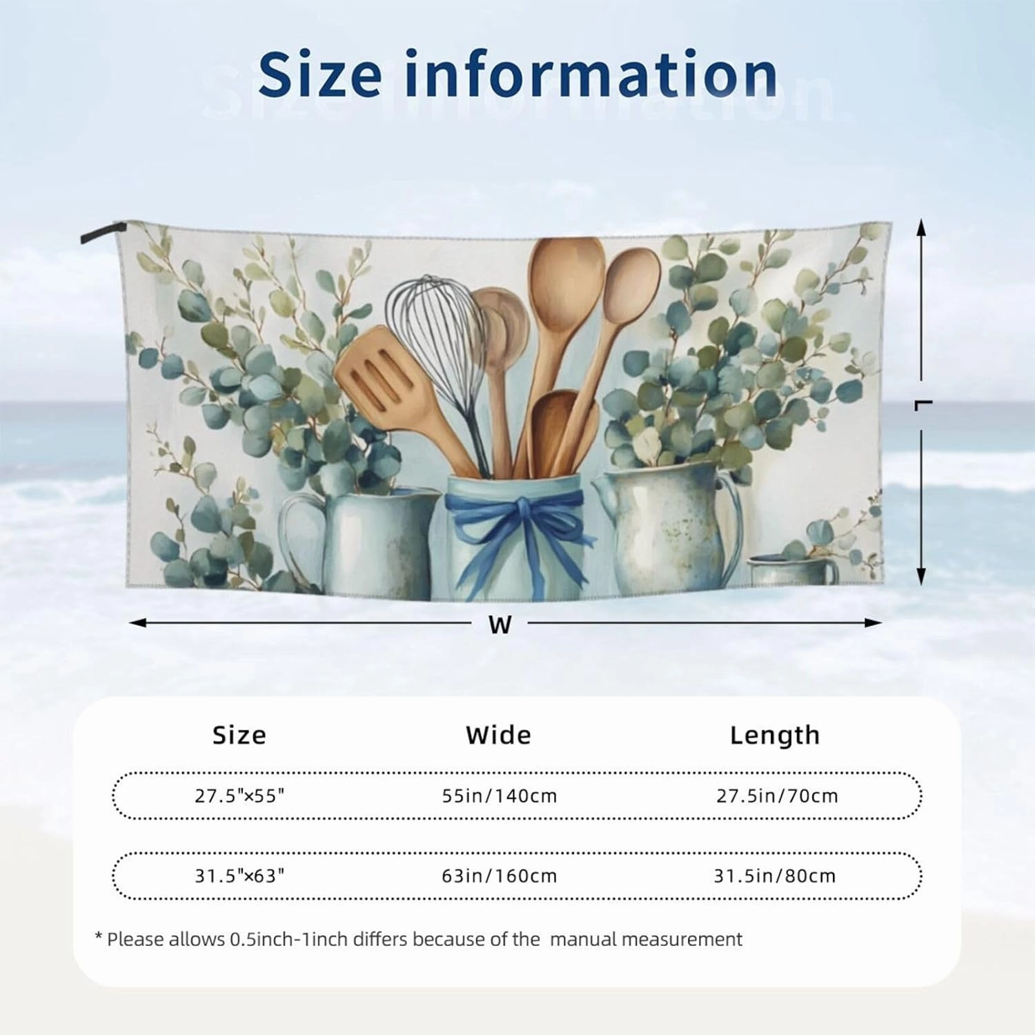 Cooking Supplies Microfiber Beach Towel for Men Women,Outdoors Pool Beach Towels,Oversized Classic Towels 31.5"X63", Quick Dry Absorbent Towel for Kids