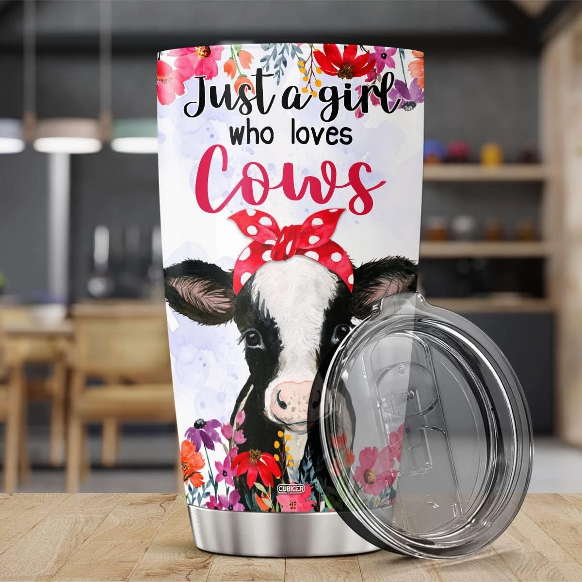Cow Tumblers With Lid Gifts For Women Mom Teens Adults Cow Lovers Coffee Stainless Steel Travel Mug Oz Insulated Cup On Christmas Birthday Party Kitchen Accessories