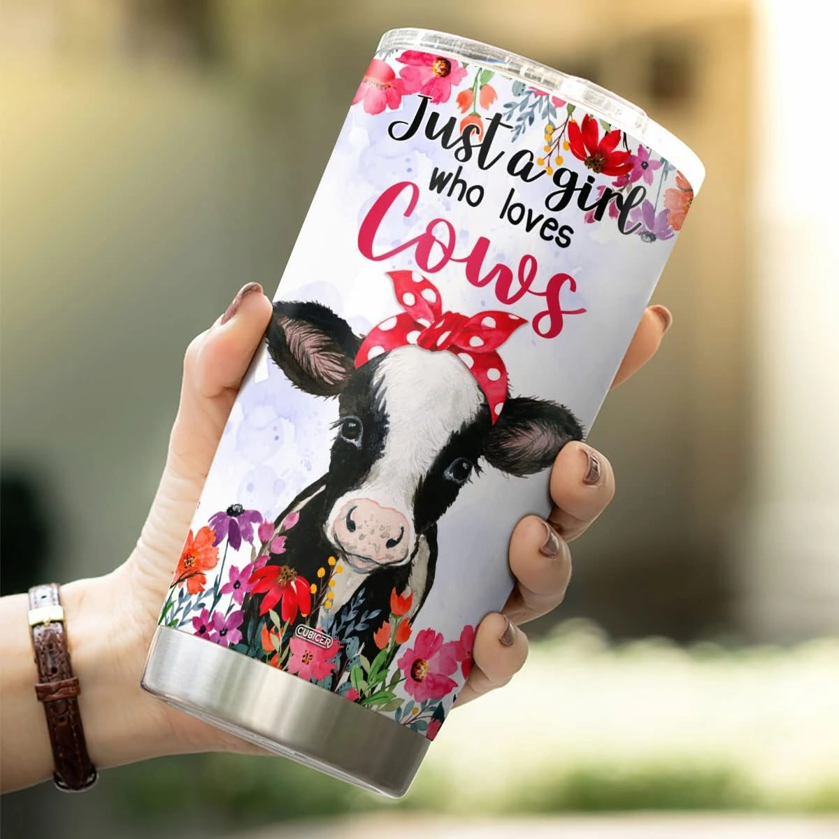 Cow Tumblers With Lid Gifts For Women Mom Teens Adults Cow Lovers Coffee Stainless Steel Travel Mug Oz Insulated Cup On Christmas Birthday Party Kitchen Accessories