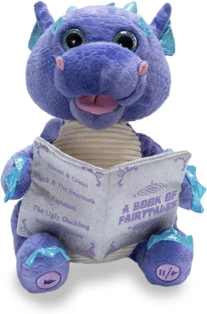 Cuddle Barn | Duncan The Storytelling Dragon 12" Animated Stuffed Animal Plush Toy | Mouth Moves, Head Sways and Eyes Light Up | Recites 5 Fairy-Tales