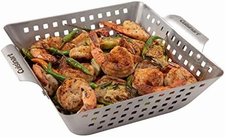 Cuisinart CGT-1103 3-Piece Stainless Steel Grill Topper Cookware Set (Rectangular, Wok, & Round Toppers)