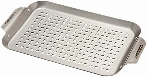 Cuisinart CGT-1103 3-Piece Stainless Steel Grill Topper Cookware Set (Rectangular, Wok, & Round Toppers)