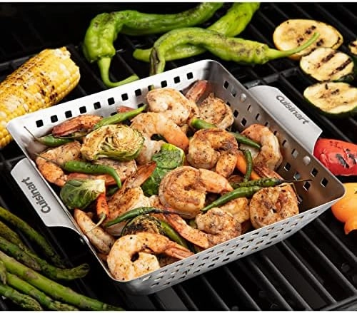 Cuisinart CGT-1103 3-Piece Stainless Steel Grill Topper Cookware Set (Rectangular, Wok, & Round Toppers)
