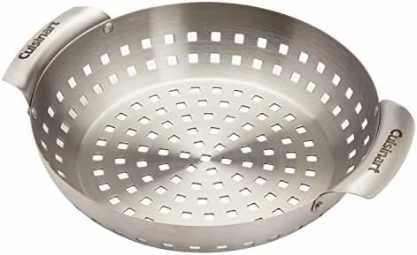 Cuisinart CGT-1103 3-Piece Stainless Steel Grill Topper Cookware Set (Rectangular, Wok, & Round Toppers)