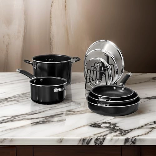 Cuisinart SmartNest Nonstick Aluminum 9-Piece Set (Black)