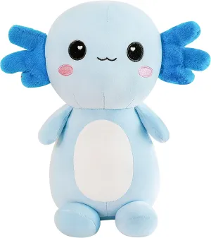 Cute Axolotl Stuffed Animal Salamander Plush, Soft Axolotl Plush Toy for Boys Girls Gifts for Gifts (Blue, 13.8in/35cm)