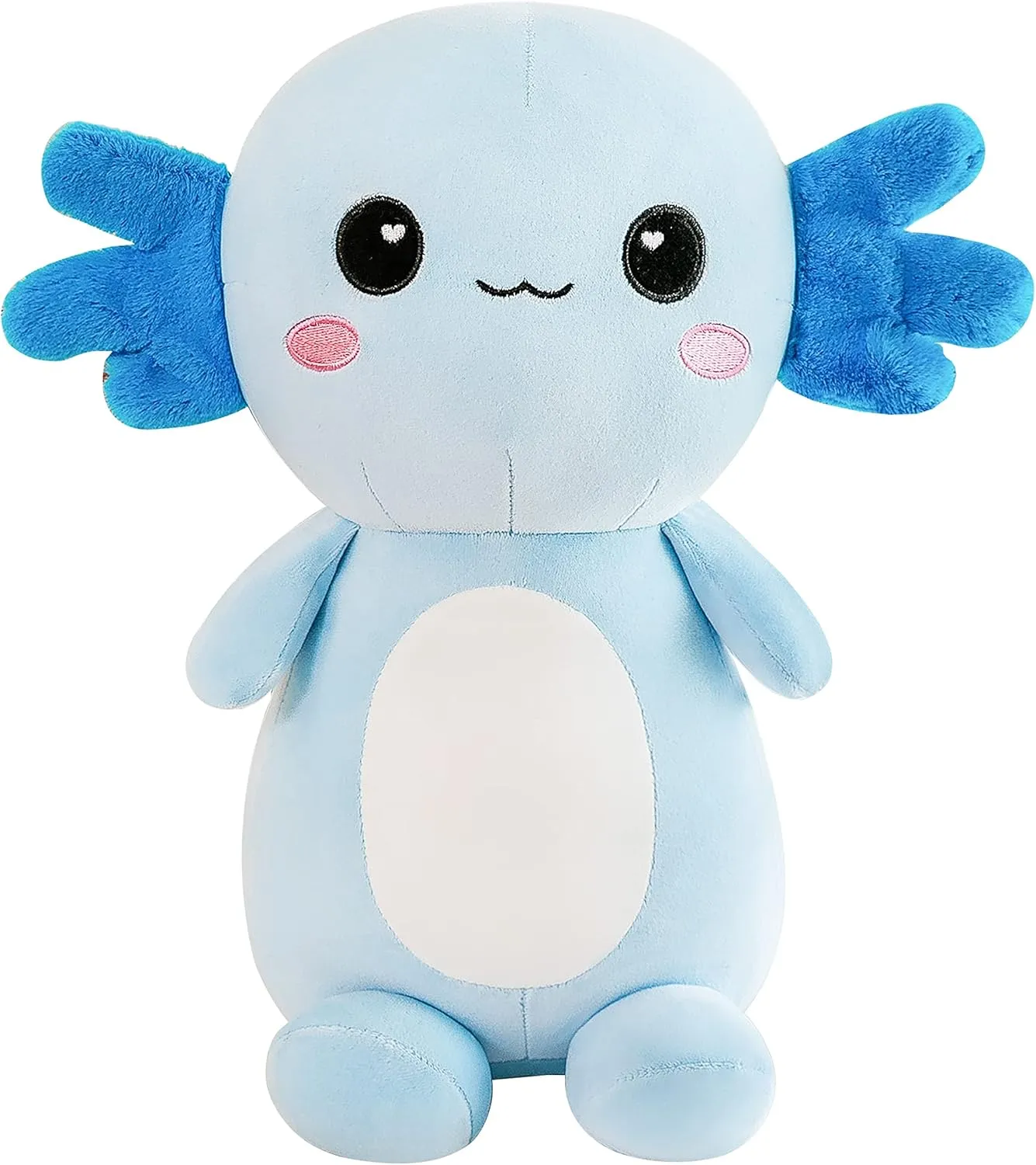 Cute Axolotl Stuffed Animal Salamander Plush, Soft Axolotl Plush Toy for Boys Girls Gifts for Gifts (Blue, 13.8in/35cm)