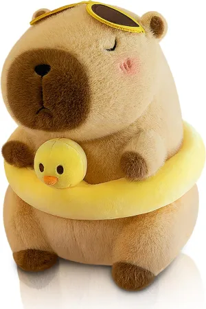 Cute Capybara Plush Adorable Capibara Stuffed Animals Soft Stuffed Toys Plushies Pillow Gifts for Kids (10 Inches)