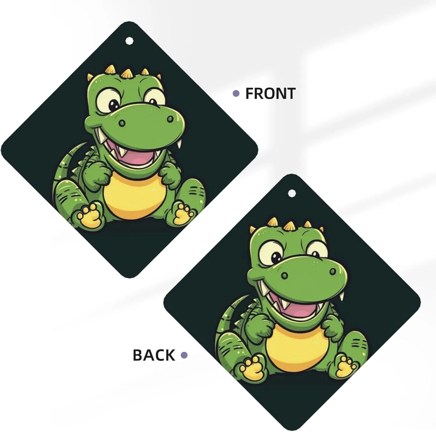 Cute crocodile cartoon Print Car Air Fresheners 6 Pcs Car Aromatherapy Tablets Hanging Air Freshener Wardrobe Pendant Fragrance Scented Cards for Rearview Mirror Bedroom Car Interior Decor
