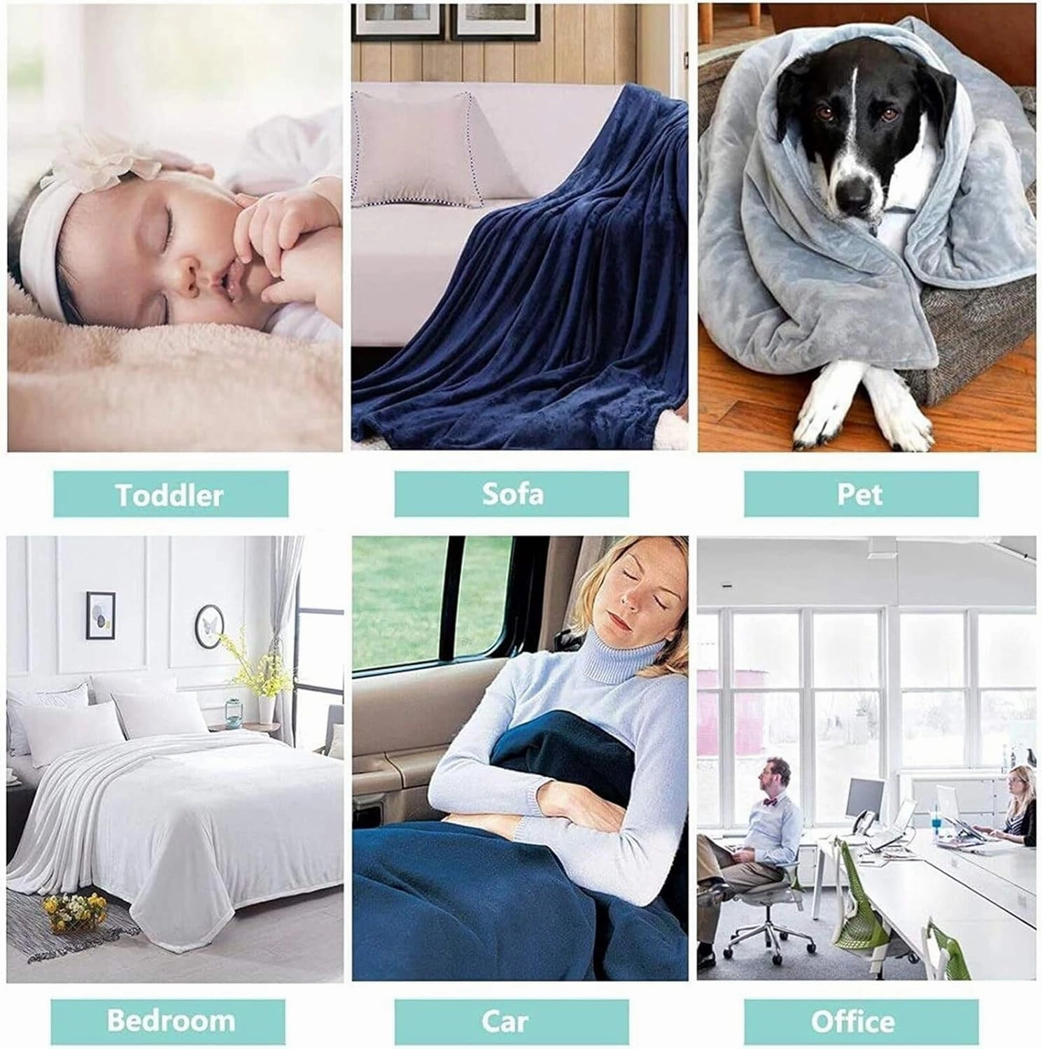 Cute Forest Animals Bed Blanket Ultra Soft Squirrel Mouse Deer Fox Hare Hedgehog and Birds Throw Blanket All Season Warm Light Weight Cozy Plush Blankets for Home Bedroom Sofa Travel, 50"X60"