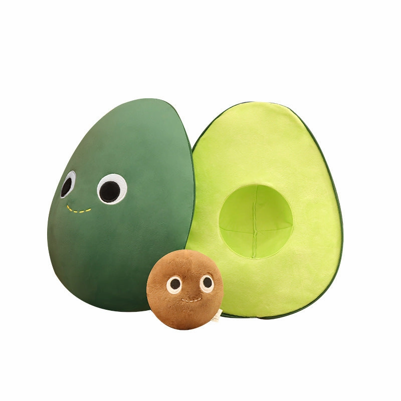 Cute Fruit Avocado Plush Toy Stuffed Doll Baby Decor