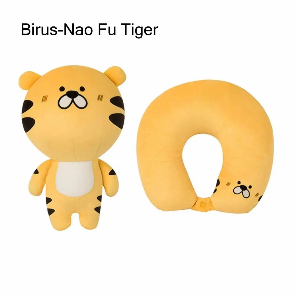 Cute Multifunctional Cartoon Cervical Fluffy Pillows - U Shaped Travel Pillow