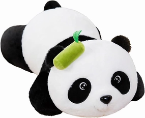 Cute Plush Panda Stuffed Animals 23.6in Soft Panda Plushie Pillow Toy Large Plushie Gifts