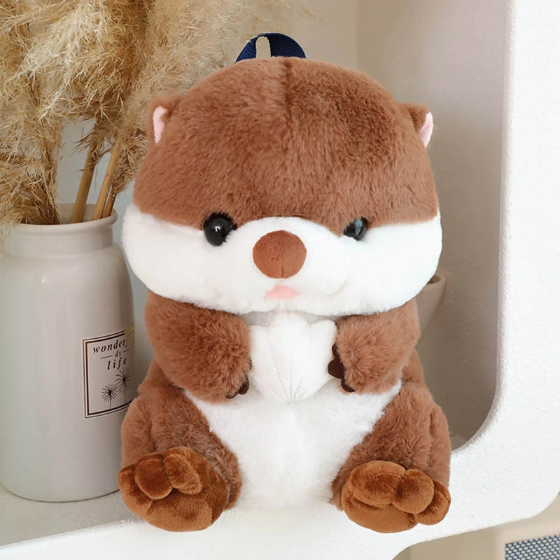 Cute Sea Otter Backpack Plush Bag