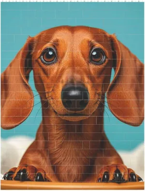 Dachshund Dog Building Block Puzzle Personalized Building Bricks for Adults Block Puzzle Building DIY Brick Block Puzzles Valentine's Day Gifts for Home Decor Brick Puzzle