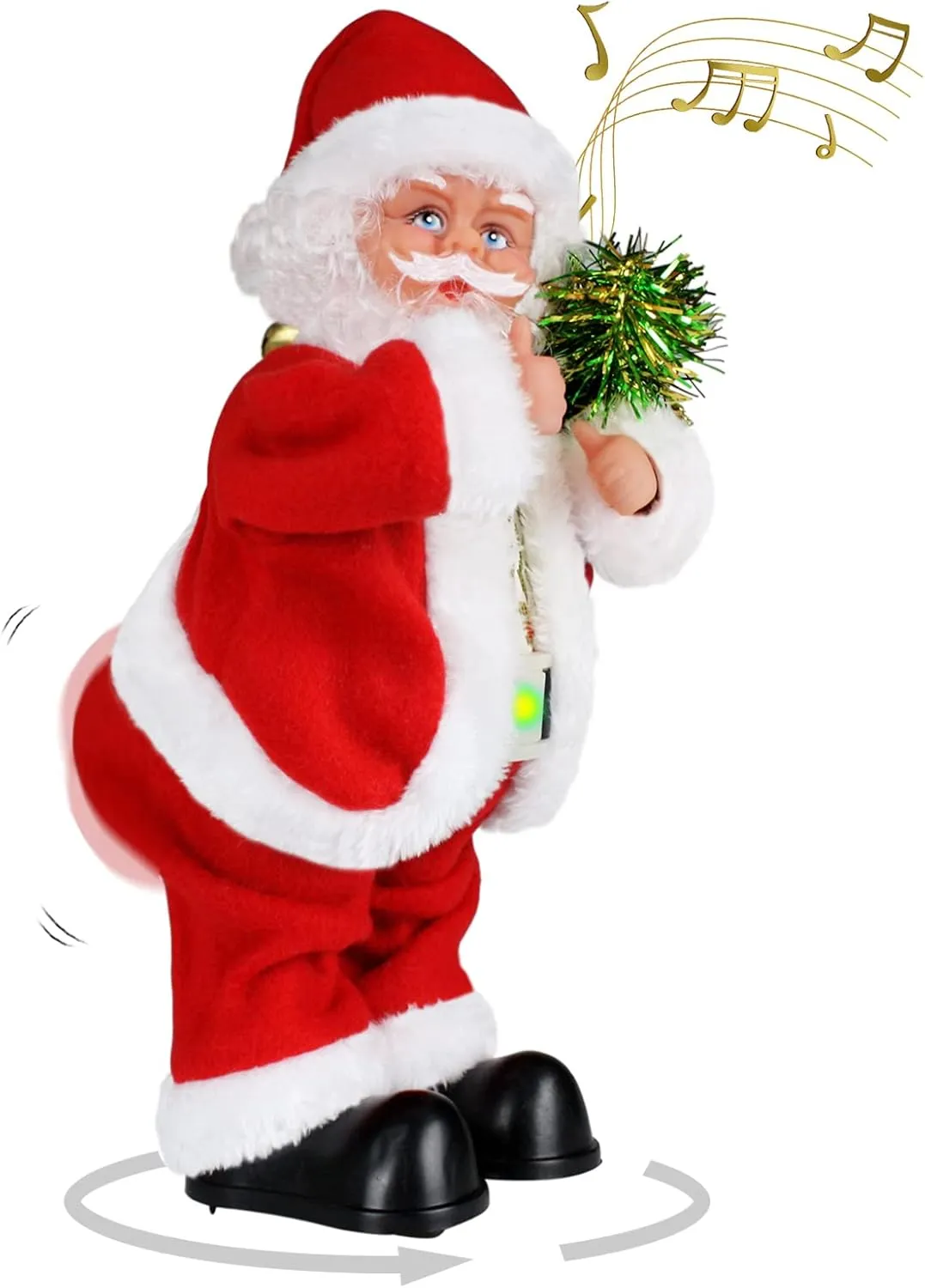 Dancing Santa Claus,Animated Christmas Singing Santa Claus Doll Plush Interactive Dancing Santa Toys for Kids - Singing Spanish Song