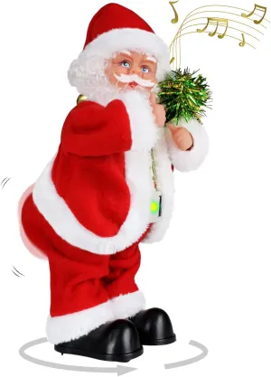 Dancing Santa Claus,Animated Christmas Singing Santa Claus Doll Plush Interactive Dancing Santa Toys for Kids - Singing Spanish Song