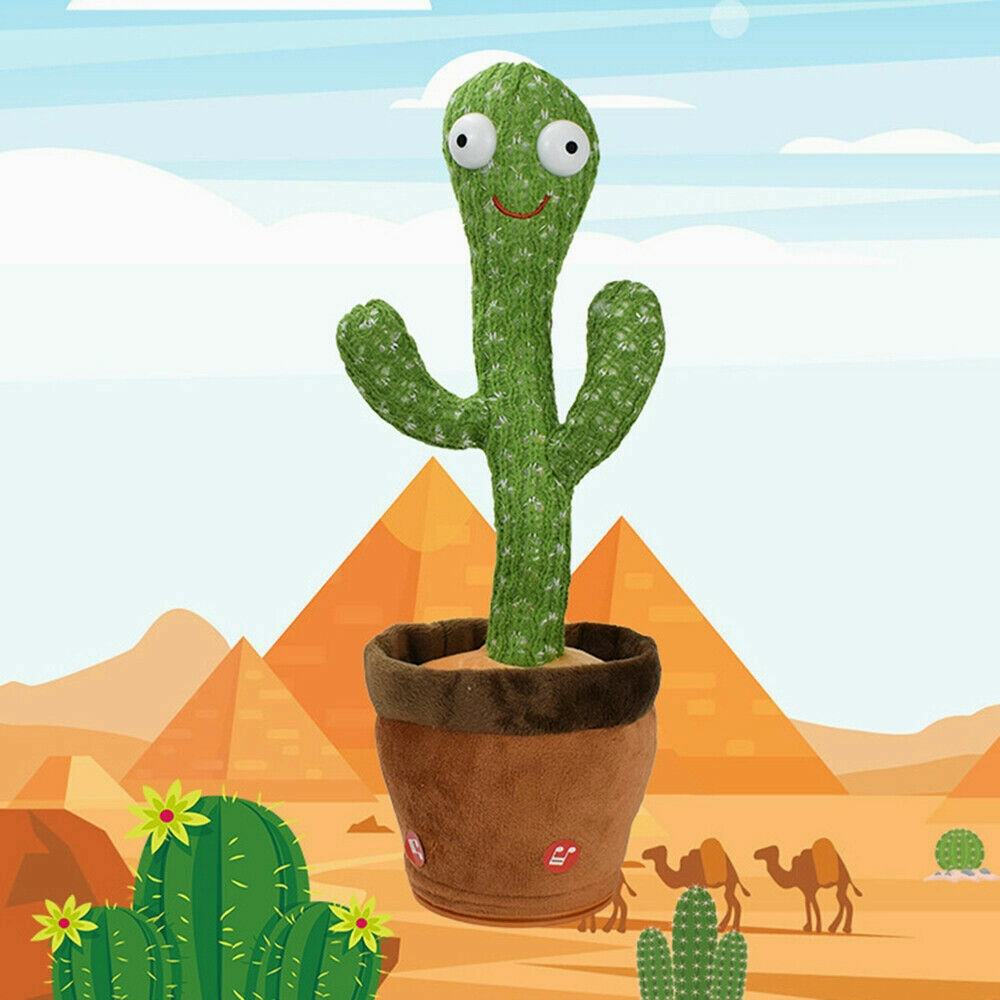 Dancing Cactus Plush Toy Doll Electronic Recording Shake With Song Funny Gift AU