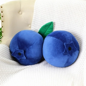 Decorative Cute Blueberry Plush Pillow Kawaii Fruit Stuff Hugging Plushies Gift Soft Novelty Pillow Cushion Seat Decor for Kids Girl Home