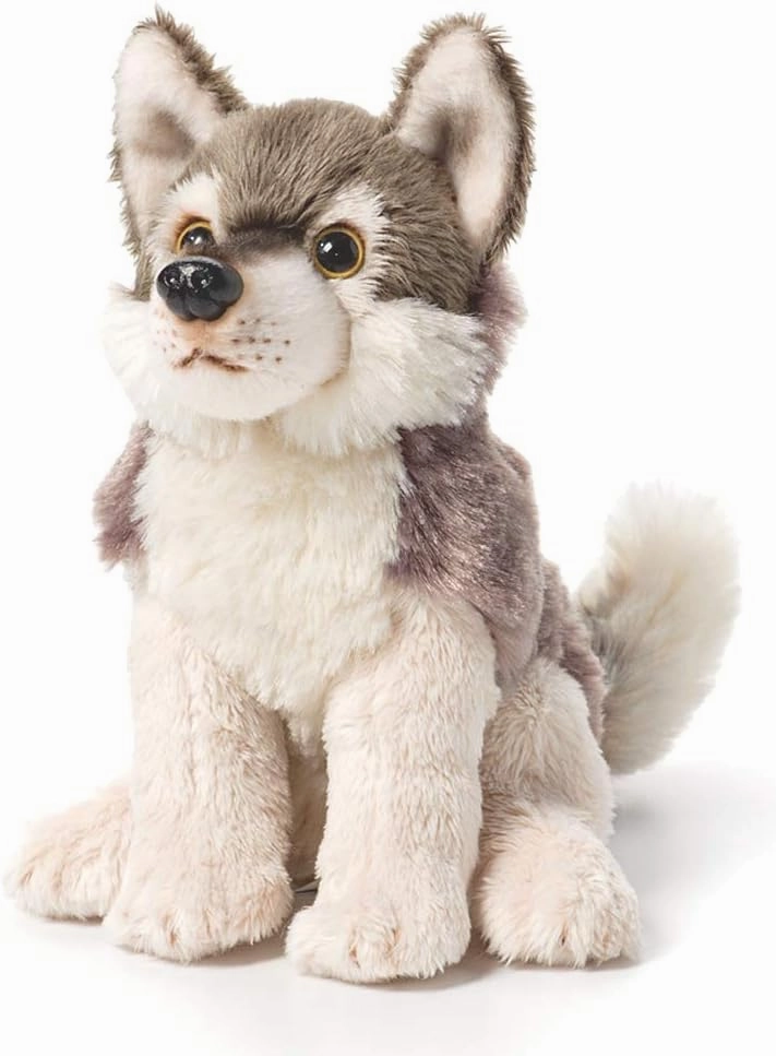 DEMDACO Little Silver Grey Wolf Children's Plush Beanbag Stuffed Animal Toy, 5.5 Inch (Pack of 1)
