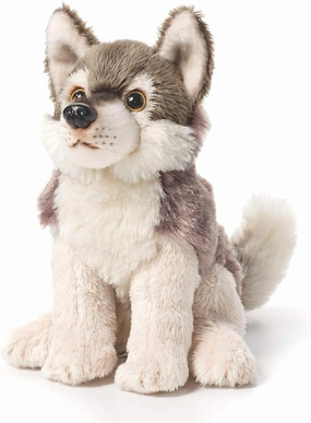 DEMDACO Little Silver Grey Wolf Children's Plush Beanbag Stuffed Animal Toy, 5.5 Inch (Pack of 1)