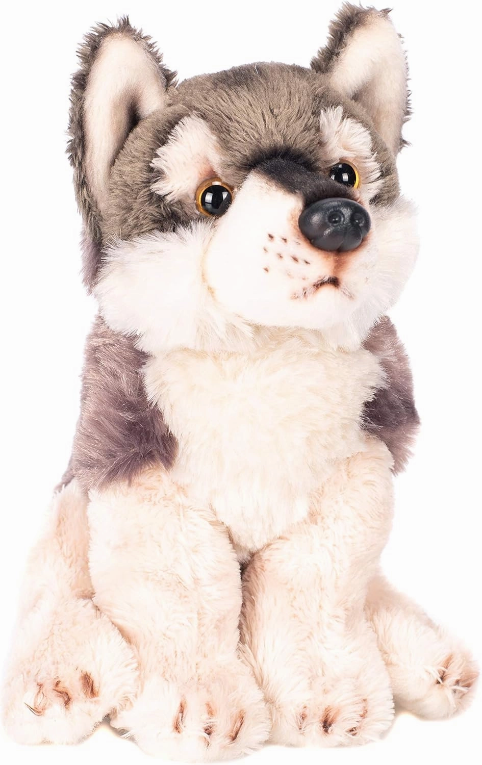 DEMDACO Little Silver Grey Wolf Children's Plush Beanbag Stuffed Animal Toy, 5.5 Inch (Pack of 1)