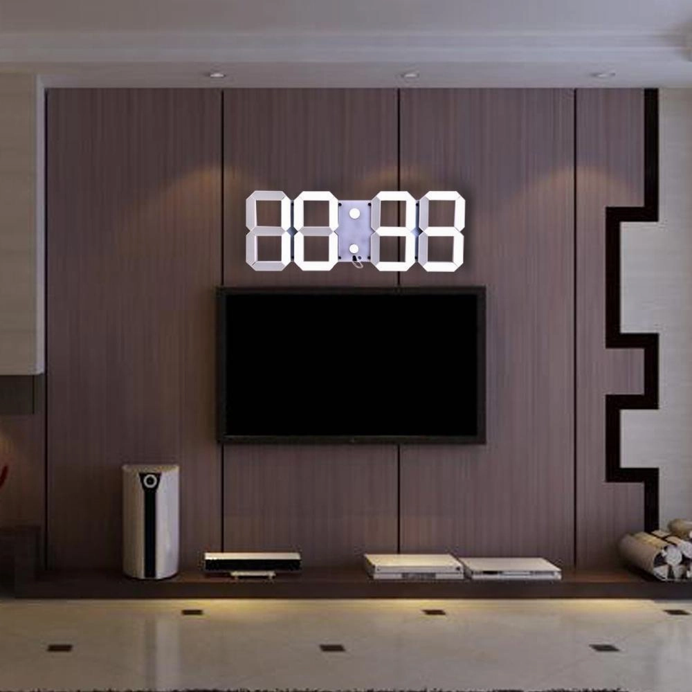 Digital LED Remote Control Wall Clock