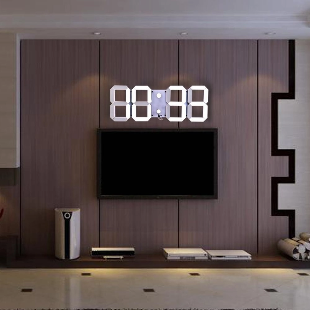 Digital LED Remote Control Wall Clock