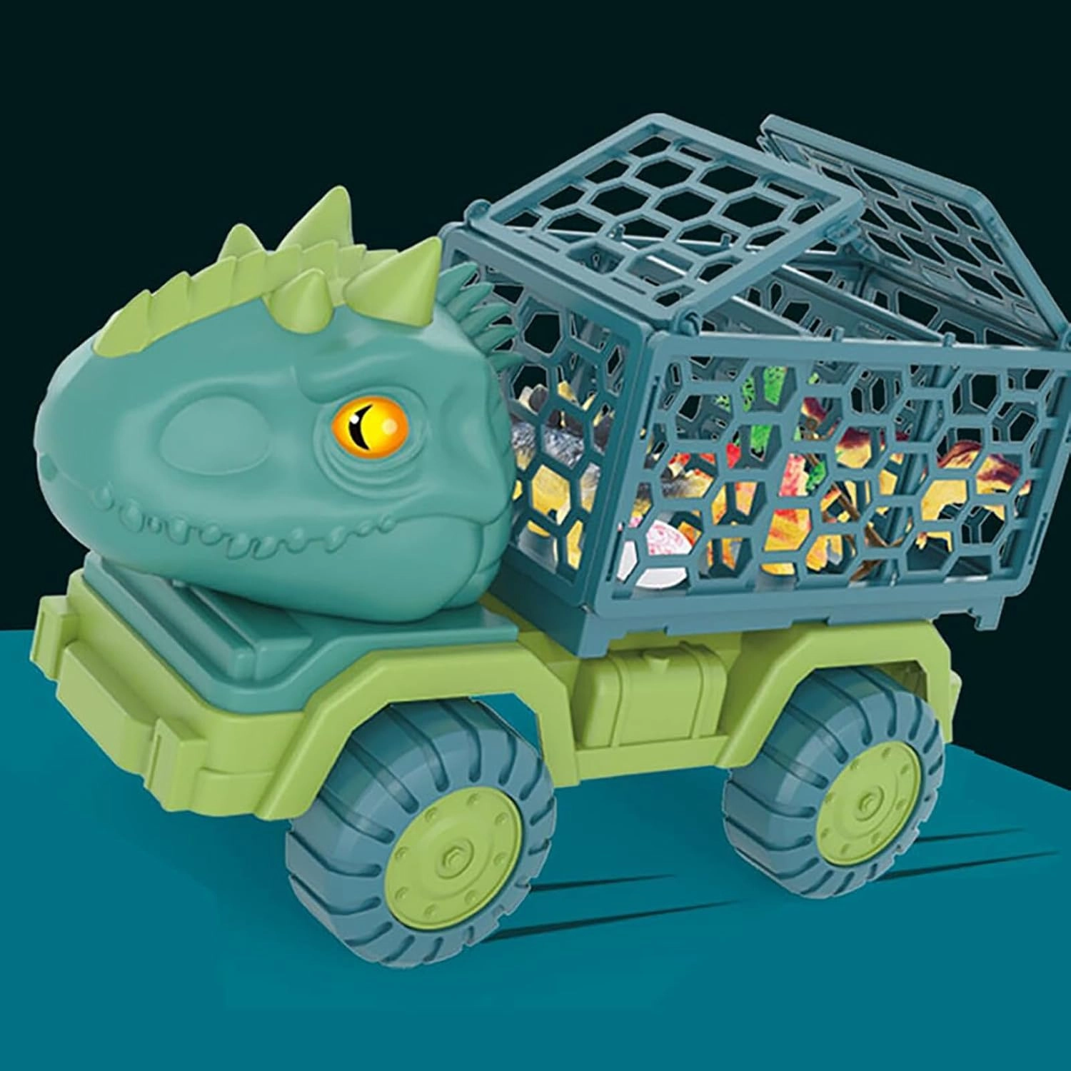 Dinosaur Transport Truck Toys Educational Dinosaur Toys for 3 4 5 6 7 8 9 10 Years Old Boys Girls Kids Gifts (Tyrannosaurus Rex) 8804B