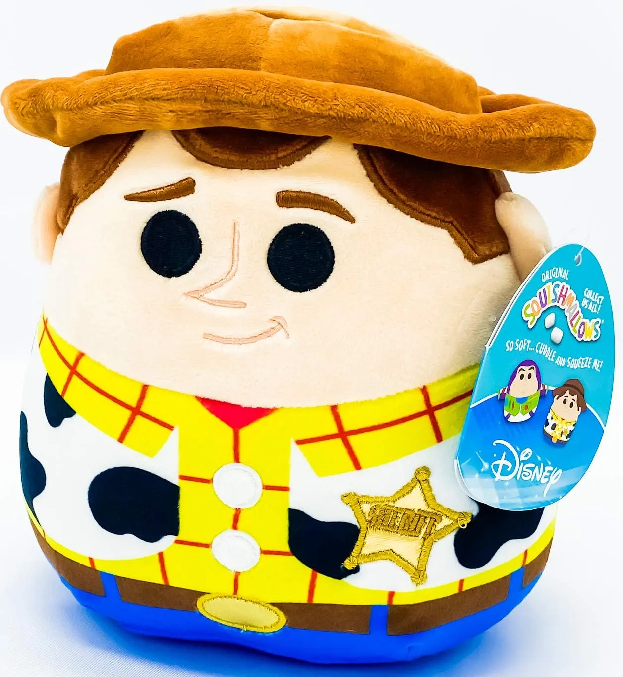 Disney Toy Story Squishmallow Woody 8” Kelly Toys Super Soft Stuffed Plush Toy Pillow