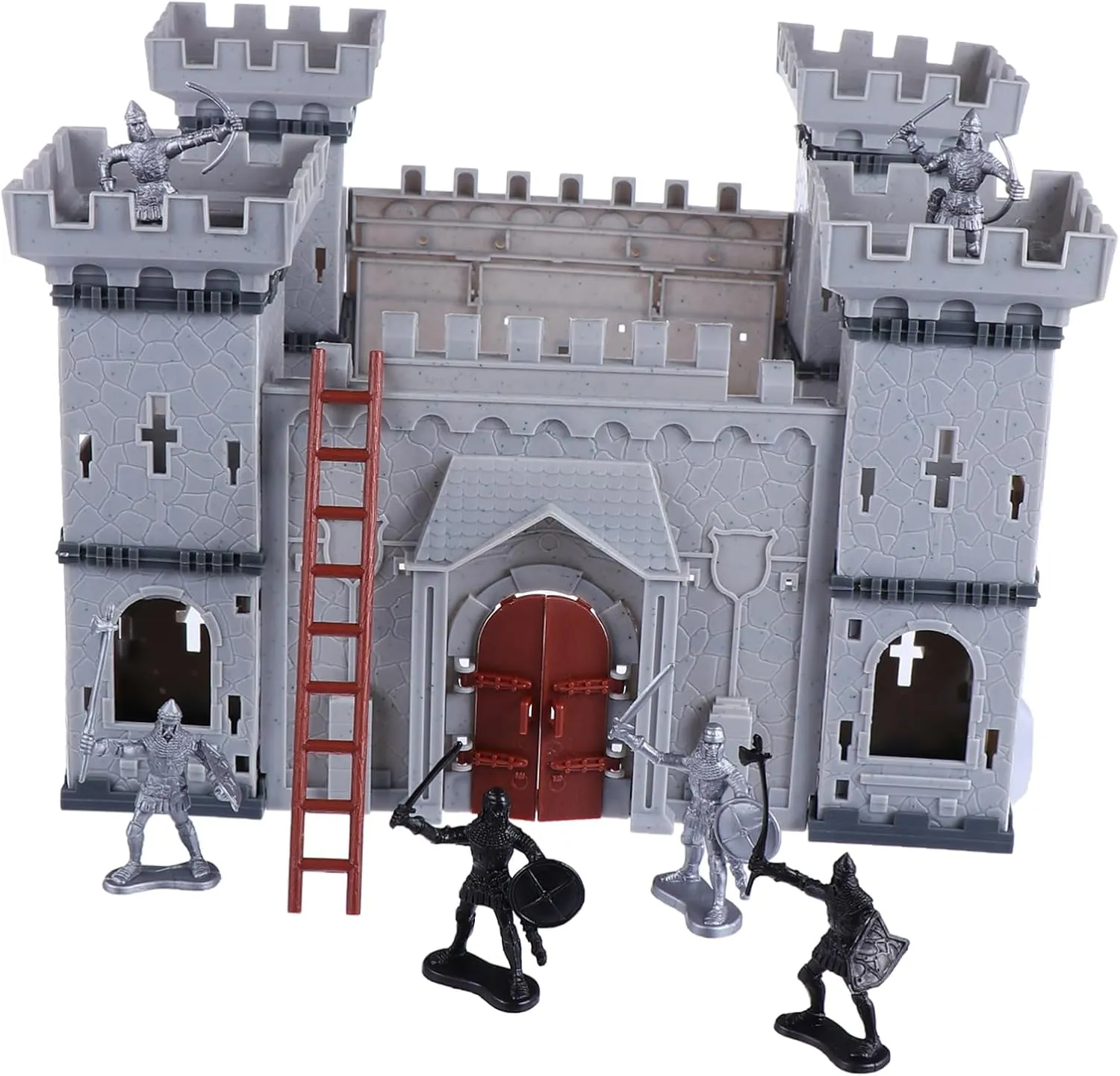 DIY Toy Soldiers Set Assembled Castle Model Kit Army Play Set for Boys and Girls
