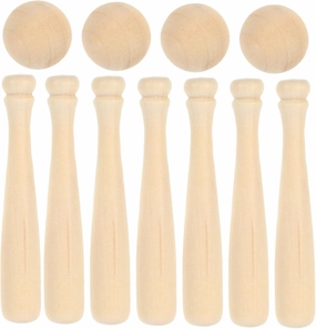 DIY Craft Ornaments: 30pcs Mini Wood Baseball Bats Baseball Decorations for Home