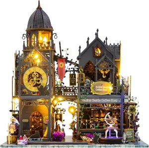 DlY Miniature Dollhouse kit, Dollhouse Kit, Miniature House Kit with Music Box, Original House Kit, Magic Bookstore, for Adults and Teens for Family and Friends. （L2401）