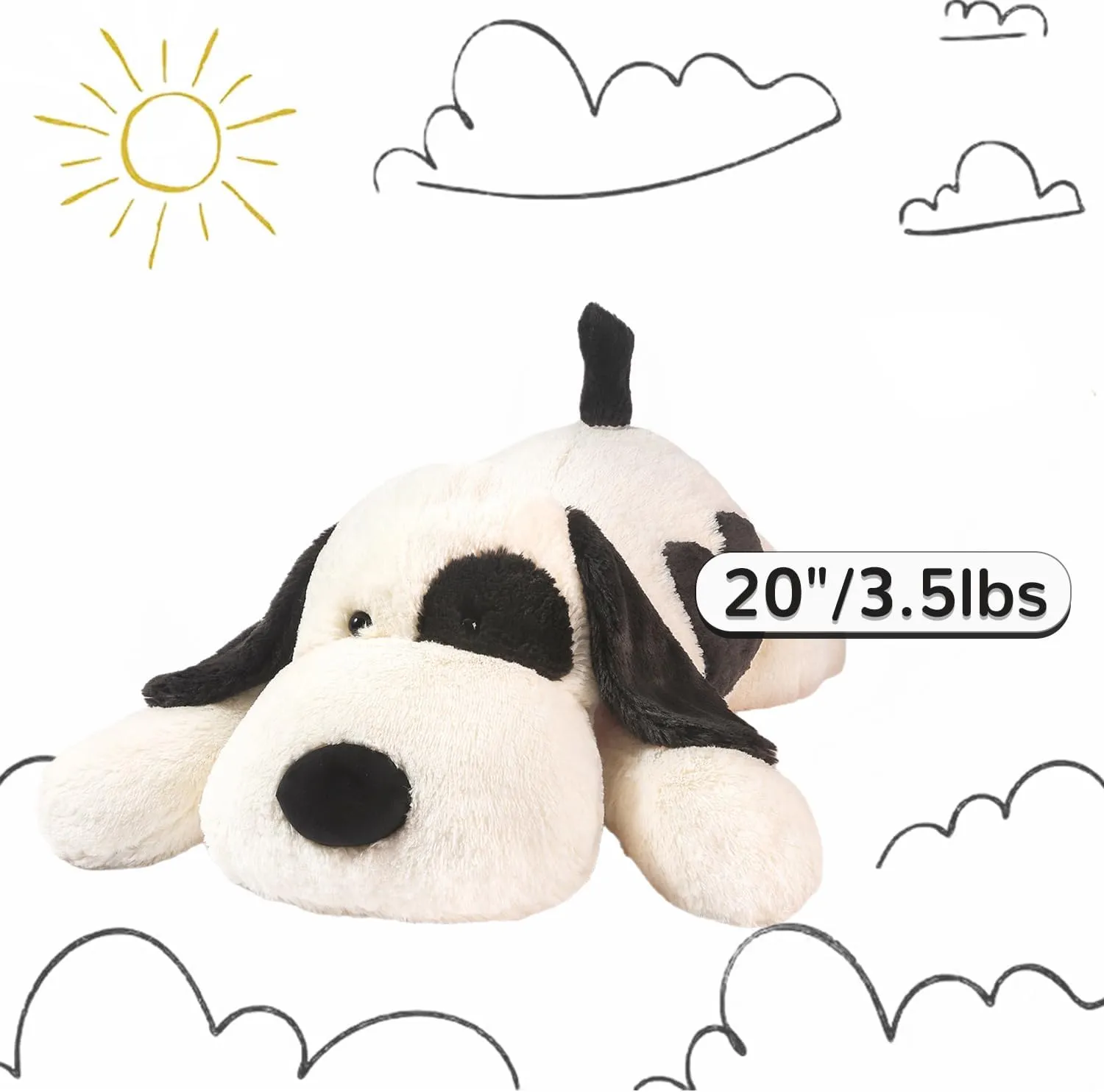 Dog Weighted Stuffed Animals,20 Inch 3.5 lbs Weighted Dog Plush, Soft Cute Puppy Plush Pillow Toy, Gifts for Kids, Boys and Girls Adults (20" 3.5lbs)