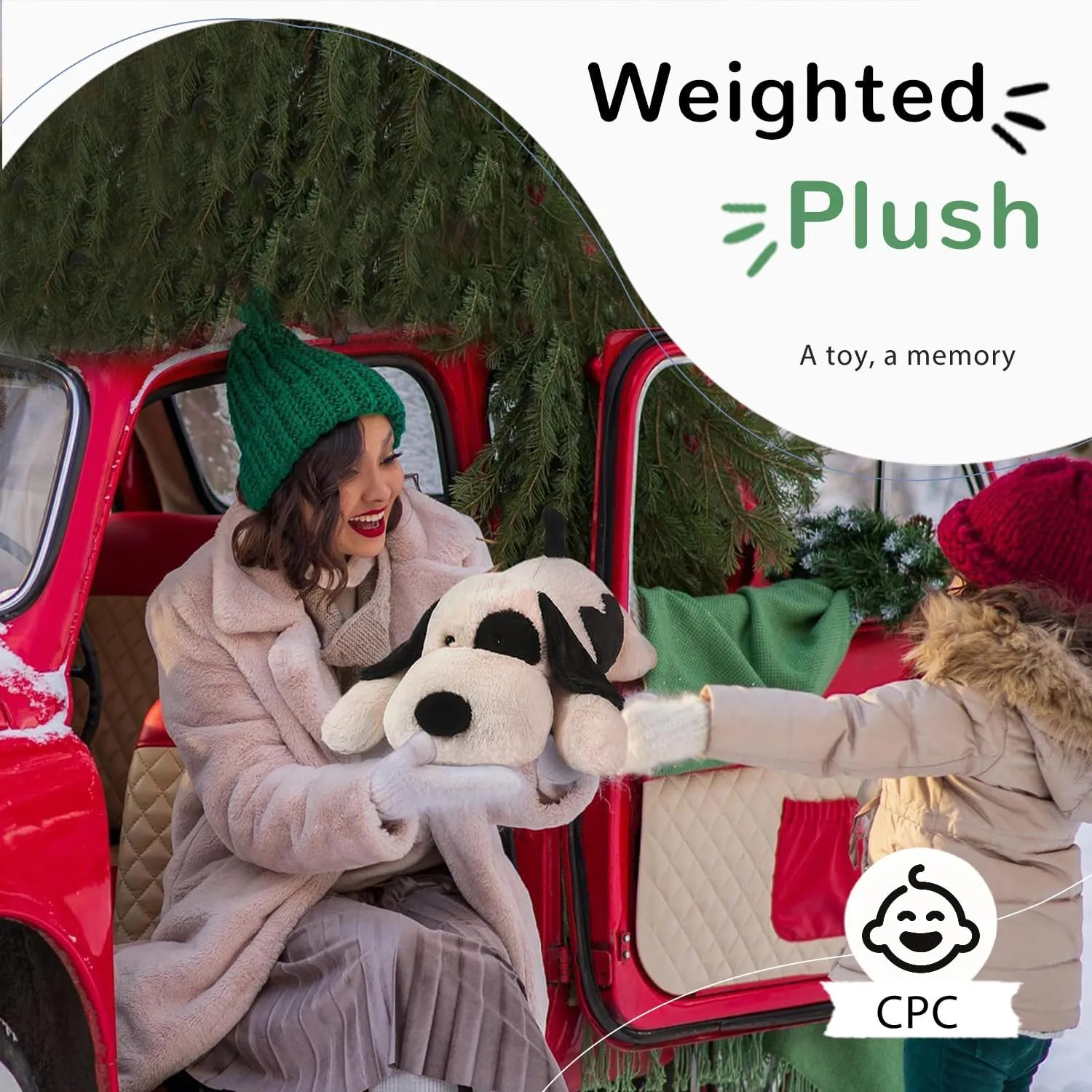 Dog Weighted Stuffed Animals,20 Inch 3.5 lbs Weighted Dog Plush, Soft Cute Puppy Plush Pillow Toy, Gifts for Kids, Boys and Girls Adults (20" 3.5lbs)