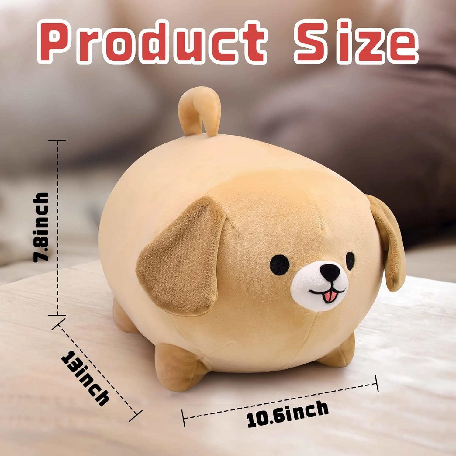 Dog Plush Pillow, 15Inch Cute Big Dogs Stuffed Animal Toys, Soft Giant Sleeping Pillows, Dog Plushies Doll Toy Gift for Kids Girlfriend