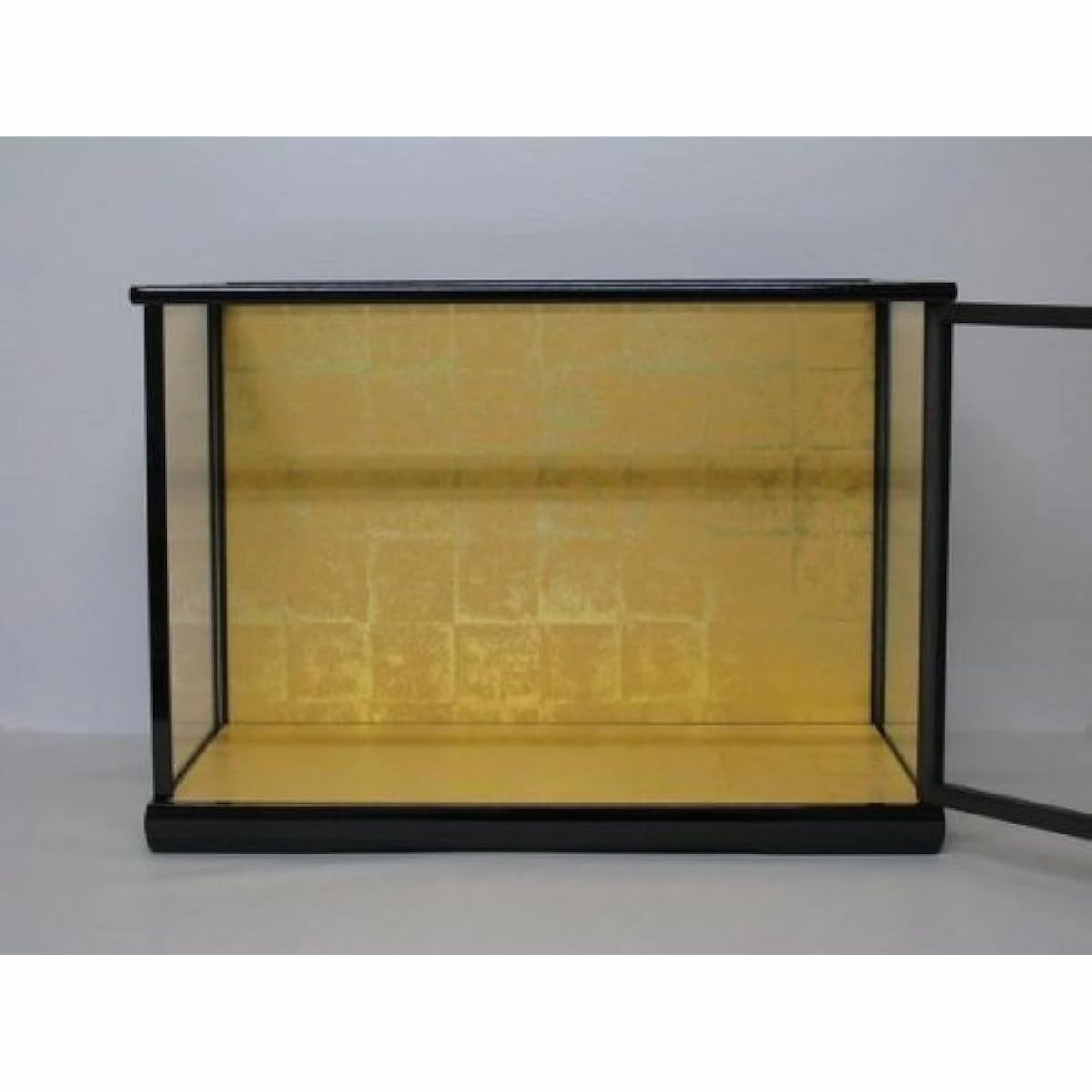 Doll case (glass case) 43 x 24 x 30 (black mulberry lacquer) Takasago doll, wood grain doll, engagement, Hina doll, wooden