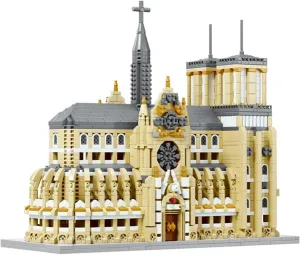 dOvOb Architecture Notre Dame de Paris Micro Mini Blocks Set, 3598 Pieces Building Bricks 3D Puzzle Toy, Gift for Adults and Kids