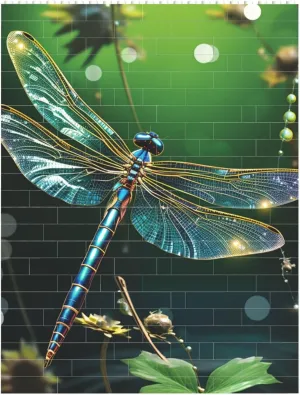 Dragonfly Green Building Block Puzzle Personalized Building Bricks for Adults Square Shaped Block Puzzle Building Brick Block Puzzles Valentine's Day Gifts for Home Decor Brick Puzzle