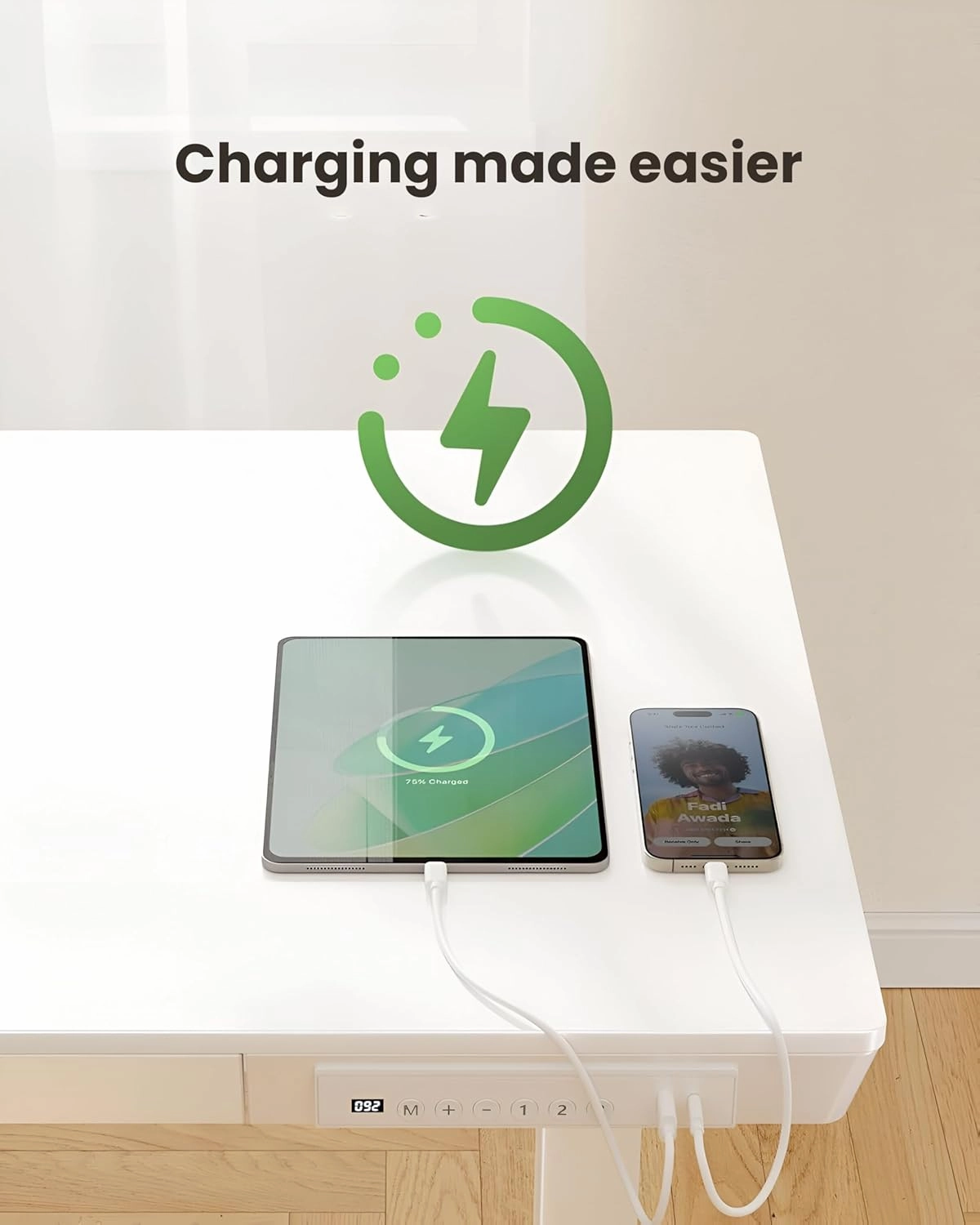 Drogo Artikel Advanced Pro Electric Height Adjustable Table DIY with 3 Year Warranty | Sit Stand Computer Desk 120 X 60 Cm - White
