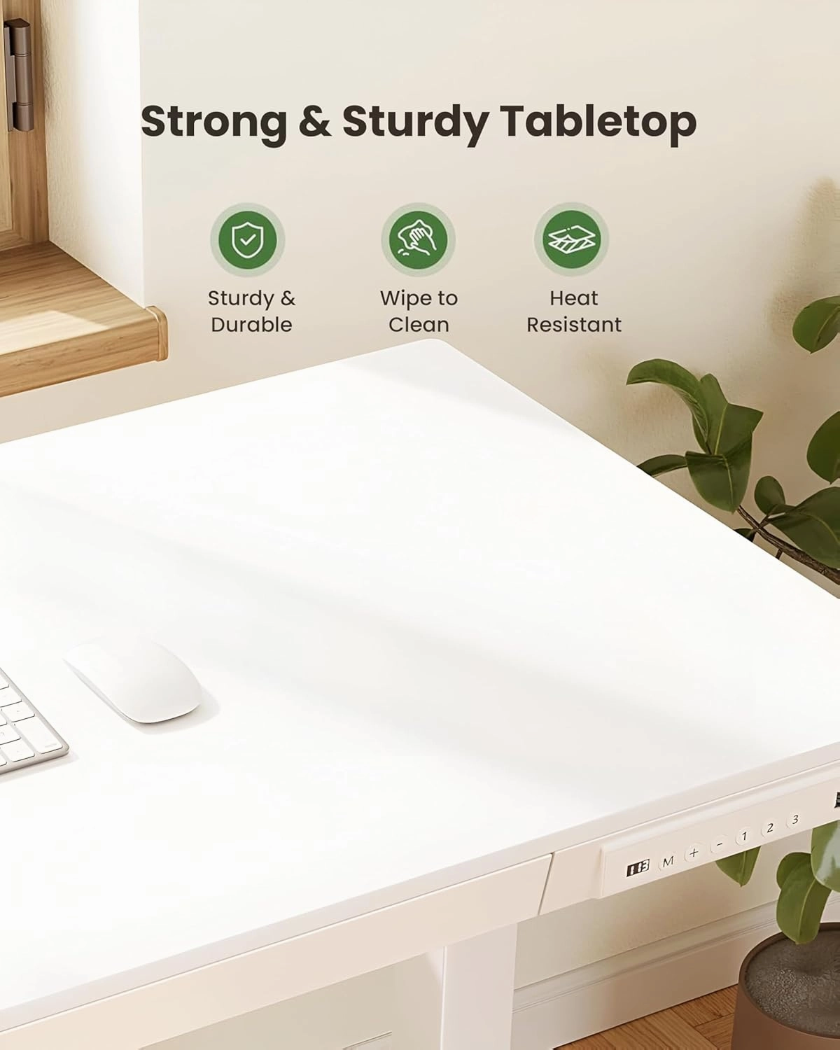 Drogo Artikel Advanced Pro Electric Height Adjustable Table DIY with 3 Year Warranty | Sit Stand Computer Desk 120 X 60 Cm - White