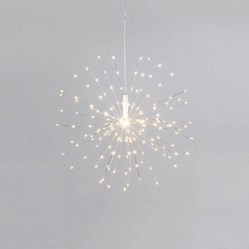 Dual Power 120/200 LED Firework Hanging Light in Silver Wire (ø300mm or ø500mm) Lexi Lighting - LL001303, LL001304